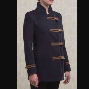 Michele Negri  Cashmere Navy Coat Size 46/US/10 EUC